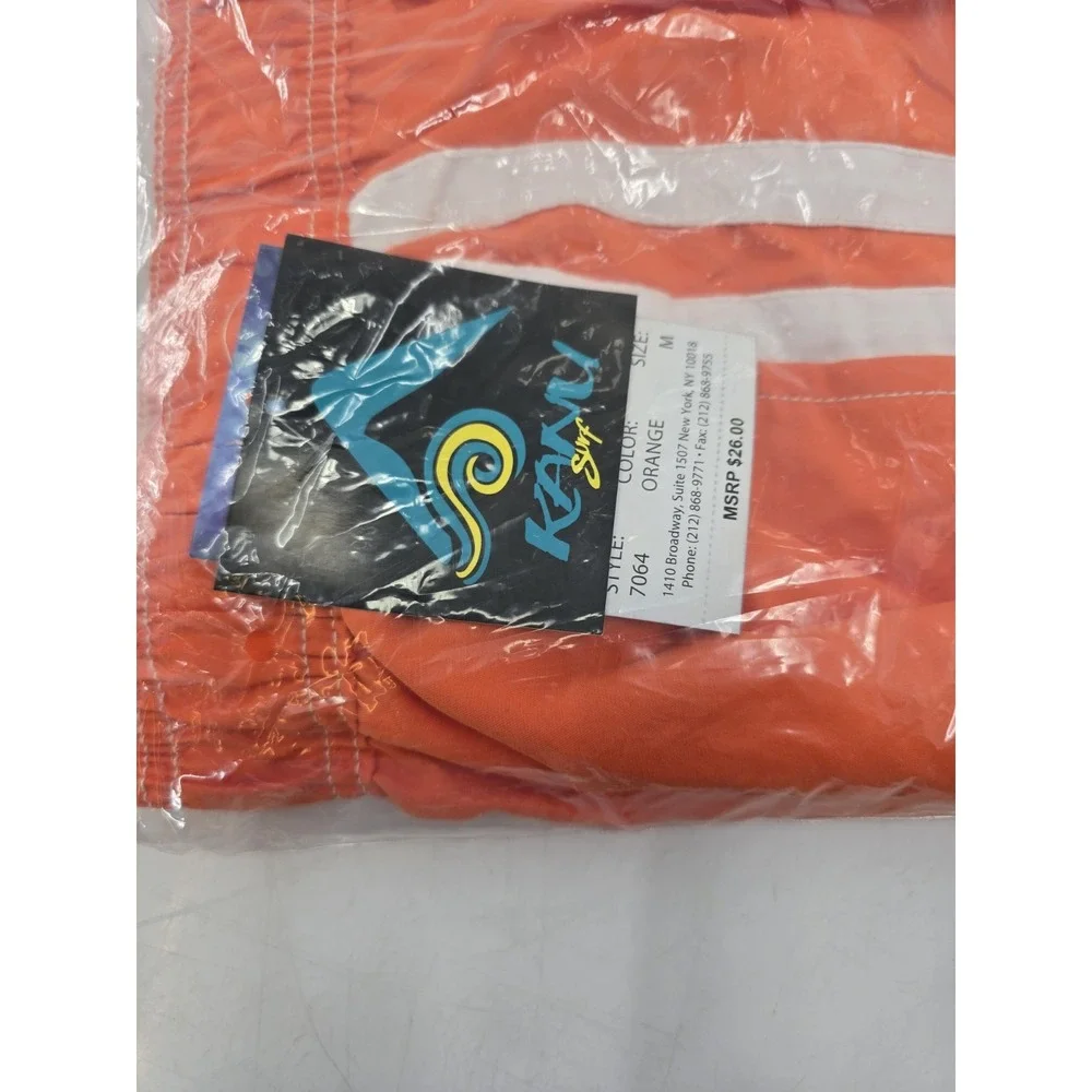 NWT Kanu Surf Men's Barracuda Swim Trunks - Color Orange‎ - Size M